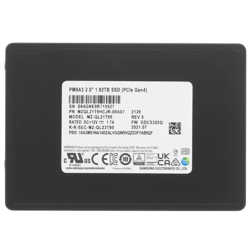 Твердотельный накопитель Samsung 1920 Gb ENTERPRISE (MZQL21T9HCJR-00A07)