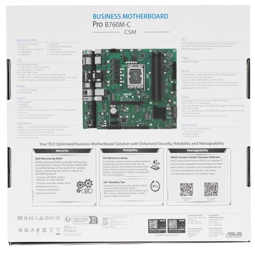 Материнская плата ASUS PRO B760M-C-CSM 90MB1DX0-M0EAYC