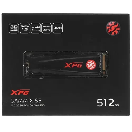Твердотельный накопитель ADATA 512 Gb GAMMIX S5 AGAMMIXS5-512GT-C XPG