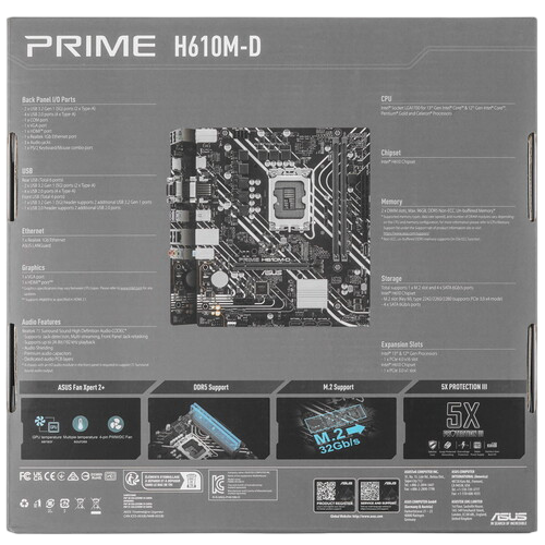 Материнская плата ASUS PRIME H610M-D (90MB1G80-M0EAY0)