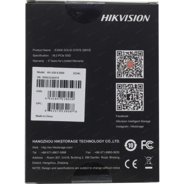 Твердотельный накопитель HIKVISION 1000 Gb HS-SSD-E3000/1024G