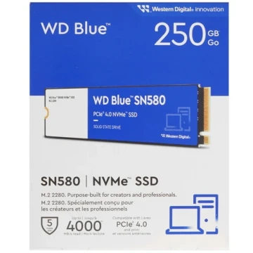 Твердотельный накопитель Western Digital 250 Gb SN580 Blue (WDS250G3B0E)