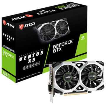 Видеокарта MSI (GTX 1650 D6 VENTUS XS OC) GeForce GTX 1650 4GB D6 VENTUS XS OC