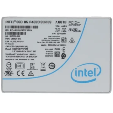 Твердотельный накопитель Intel 7680 Gb D5-P4320 SSDPE2NV076T801