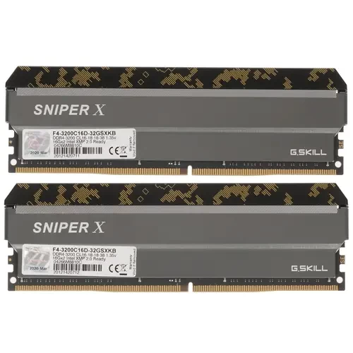 Оперативная память 32 Gb 3200 MHz G.Skill SNIPER X (F4-3200C16D-32GSXKB)