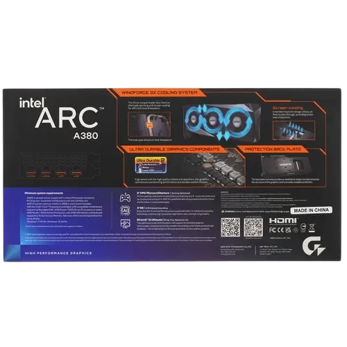 Видеокарта Gigabyte (GV-IA380GAMING OC-6GD) Intel Arc A380 6GB GAMING OC