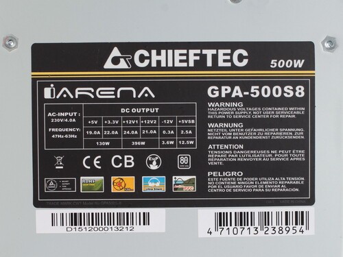 Блок питания Chieftec 500W IARENA GPA-500S8 OEM