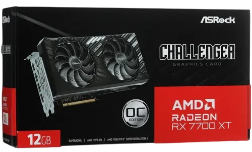 Видеокарта ASRock (RX7700XT CL 12GO) Radeon RX 7700 XT 12GB Challenger OC