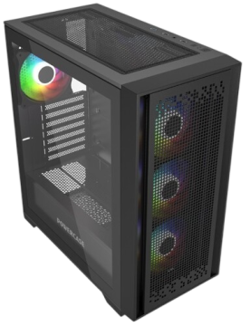 Компьютерный корпус Powercase ByteFlow TG ARGB Black (CBFB-A4)