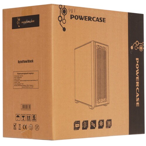 Компьютерный корпус Powercase ByteFlow TG ARGB Black (CBFB-A4)