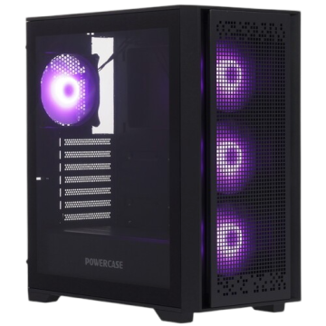 Компьютерный корпус Powercase ByteFlow TG ARGB Black (CBFB-A4)