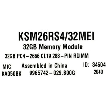 Оперативная память 32 Gb 2666 MHz Kingston (KSM26RS4/32MEI)