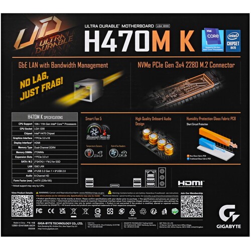 Материнская плата Gigabyte H470M K