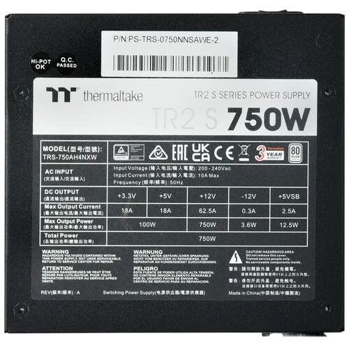 Блок питания Thermaltake 750W TR2 S 750 (PS-TRS-0750NNSAWE-2)
