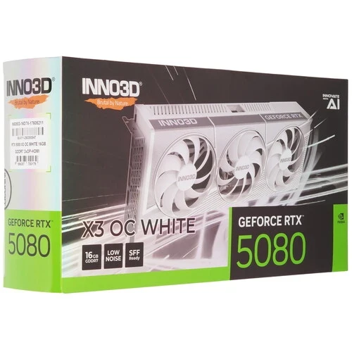 Видеокарта INNO3D (N50803-16D7X-17605211) GeForce RTX 5080 16GB ХЗ ОС WHITE