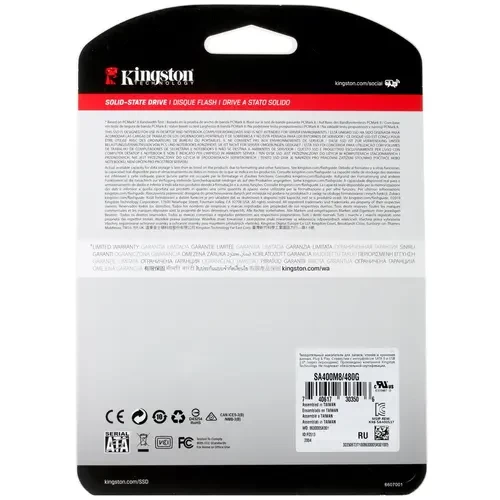 Твердотельный накопитель Kingston 480 Gb SA400M8/480G