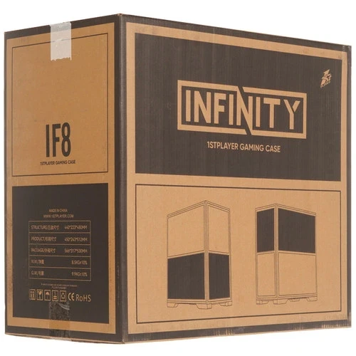 Компьютерный корпус 1STPLAYER INFINITY IF8 ARGB White (IF8-WH-4FO7-14-W)