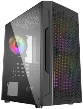 Компьютерный корпус Powercase Mistral Micro Z3B Mesh LED TG Black CMIMZB-L3