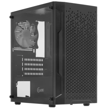 Компьютерный корпус Powercase Mistral Micro Z3B Mesh LED TG Black CMIMZB-L3