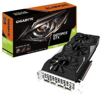 Видеокарта GIGABYTE (GV-N1660GAMING OC-6GD) GeForce GTX 1660 1860MHz PCI-E 3.0 6144MB 8002MHz 192 bit HDMI HDCP GAMING OC