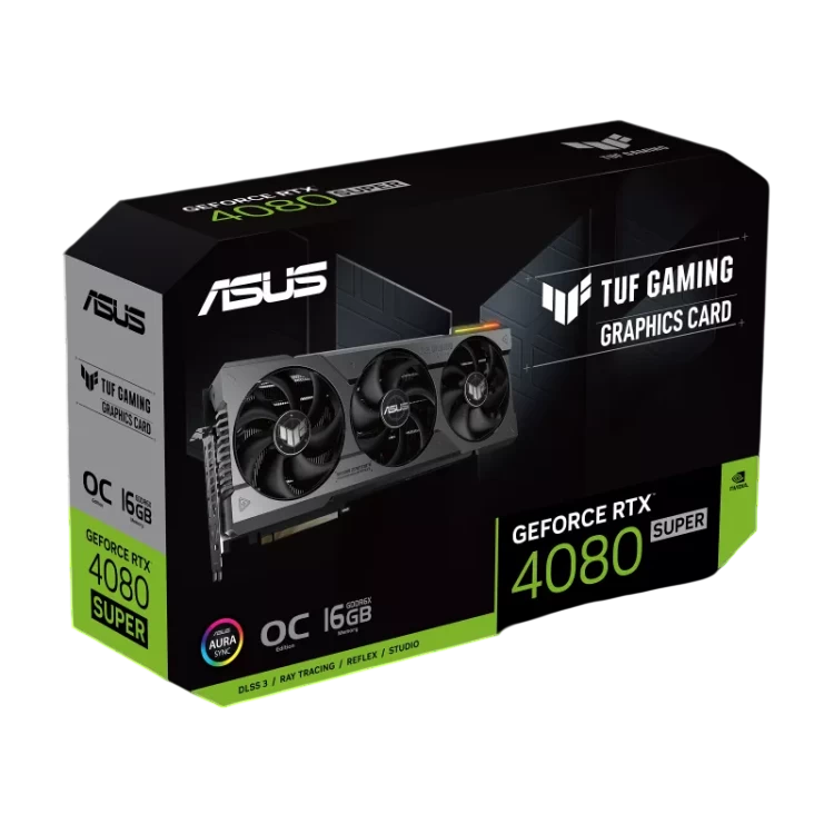 Видеокарта ASUS (TUF-RTX4080S-O16G-GAMING) GeForce RTX 4080 SUPER 16GB TUF GAMING OC 90YV0KA0-M0NA00