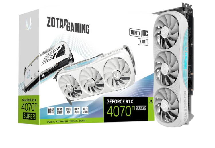 Видеокарта ZOTAC (ZT-D40730Q-10P) GeForce RTX 4070 Ti SUPER 16GB TRINITY OC WHITE ED