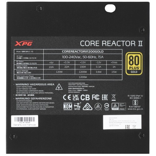 Блок питания ADATA XPG 1200W CORE REACTOR II 1200 (COREREACTORII1200G-BKCEU) 16 Pin (PCIe 5.0 Connector Cable Details)