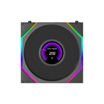 Вентилятор для корпуса Lian Li UNI FAN TL LCD FLEX 120 Reverse Blade 12RTLLCD1F1B ARGB Black (G9F.12RTLLCD1F1B.R0)