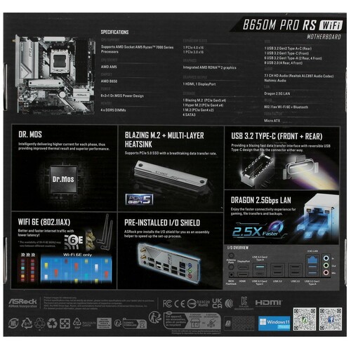 Материнская плата ASRock B650M PRO RS WIFI
