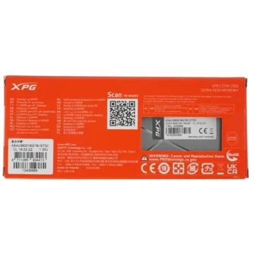Оперативная память 16 Gb 3600 MHz ADATA XPG SPECTRIX D50 Grey RGB (AX4U360016G18A-ST50)