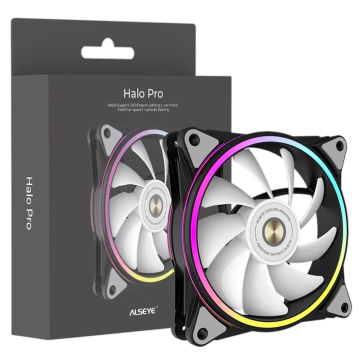 Вентилятор для корпуса ALSEYE ARGB Black HALO PRO B PWM