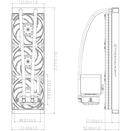 Система жидкостного охлаждения для процессора Thermalright Levita Vision 360 UB ARGB Black (TRLV360UBAB)