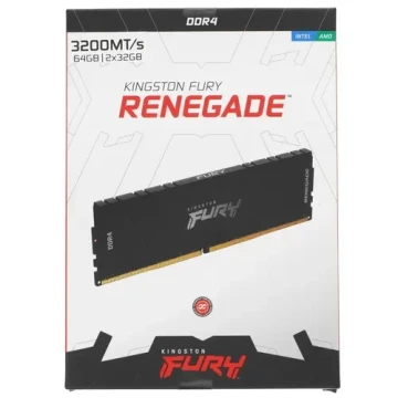 Оперативная память 64 Gb 3200 MHz Kingston FURY RENEGADE Black (KF432C16RBK2/64)