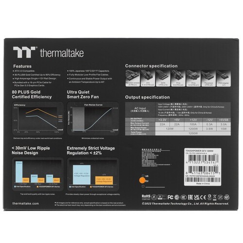Блок питания Thermaltake 1200W TOUGHPOWER GF3 PS-TPD-1200FNFAGE-4 16 Pin (PCIe 5.0 Connector Cable Details)