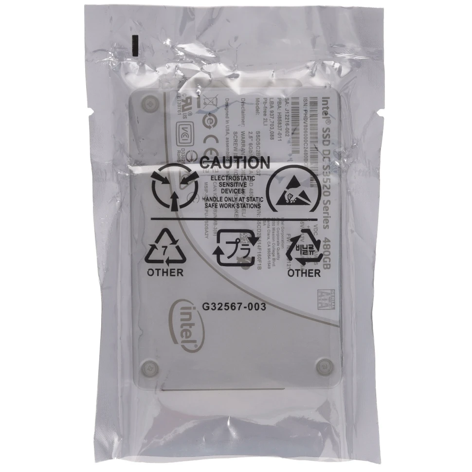 Твердотельный накопитель Intel 480 Gb TLC DC-S3520 (SSDSC2BB480G7)