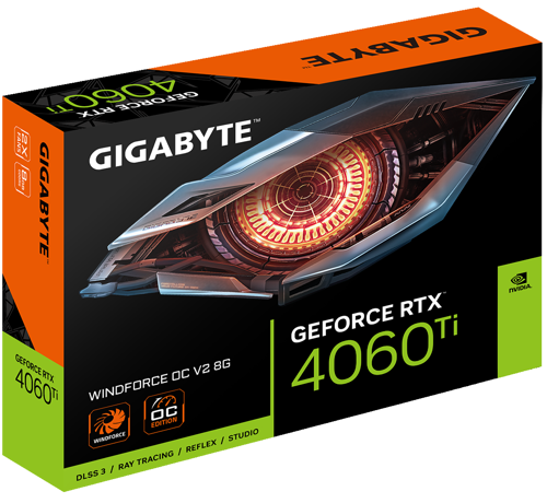 Видеокарта Gigabyte (GV-N406TWF2OCV2-8GD) GeForce RTX 4060 Ti 8GB WINDFORCE OC V2