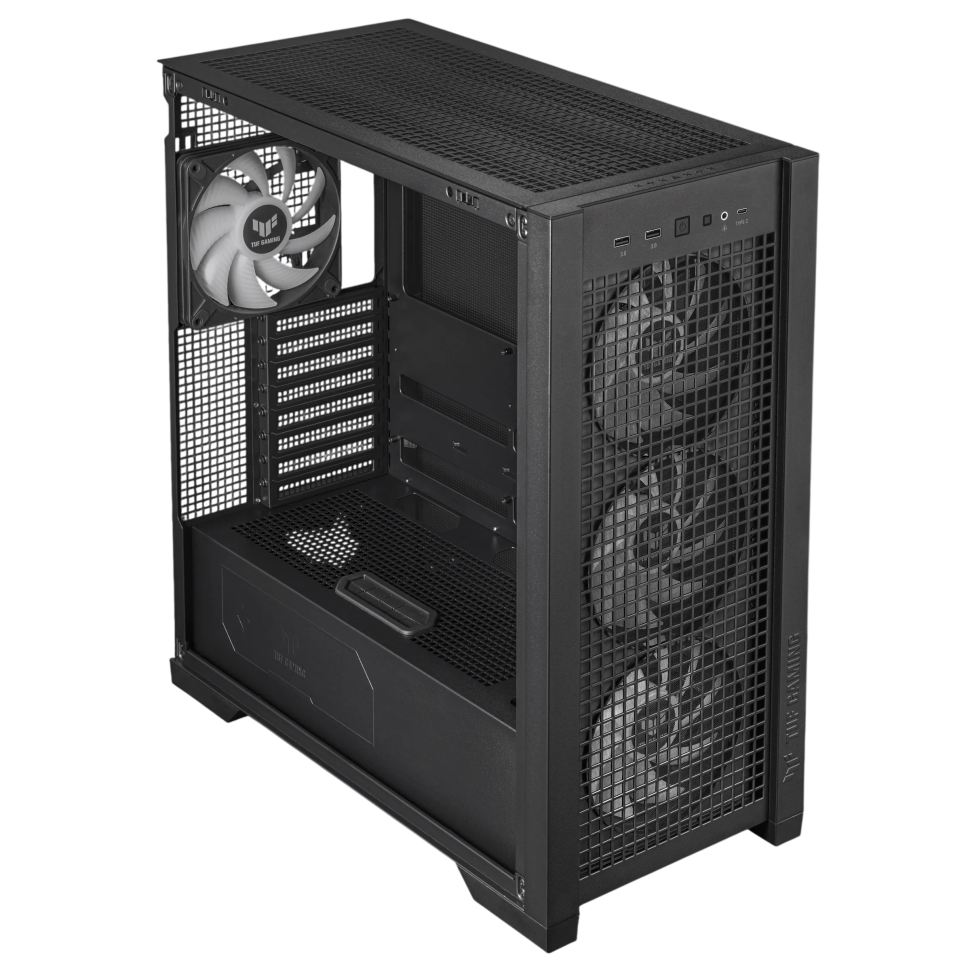 Компьютерный корпус ASUS TUF GAMING GT302 PLUS TG ARGB  Black (90DC00I0-B19010)