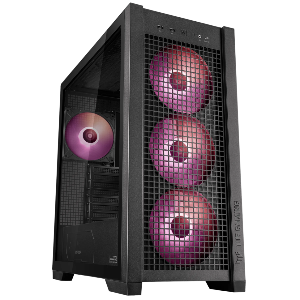 Компьютерный корпус ASUS TUF GAMING GT302 PLUS TG ARGB  Black (90DC00I0-B19010)