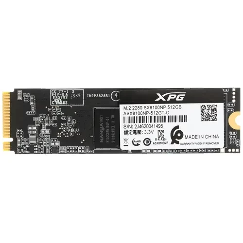 Твердотельный накопитель ADATA 512 Gb SX8100 ASX8100NP-512GT-C XPG