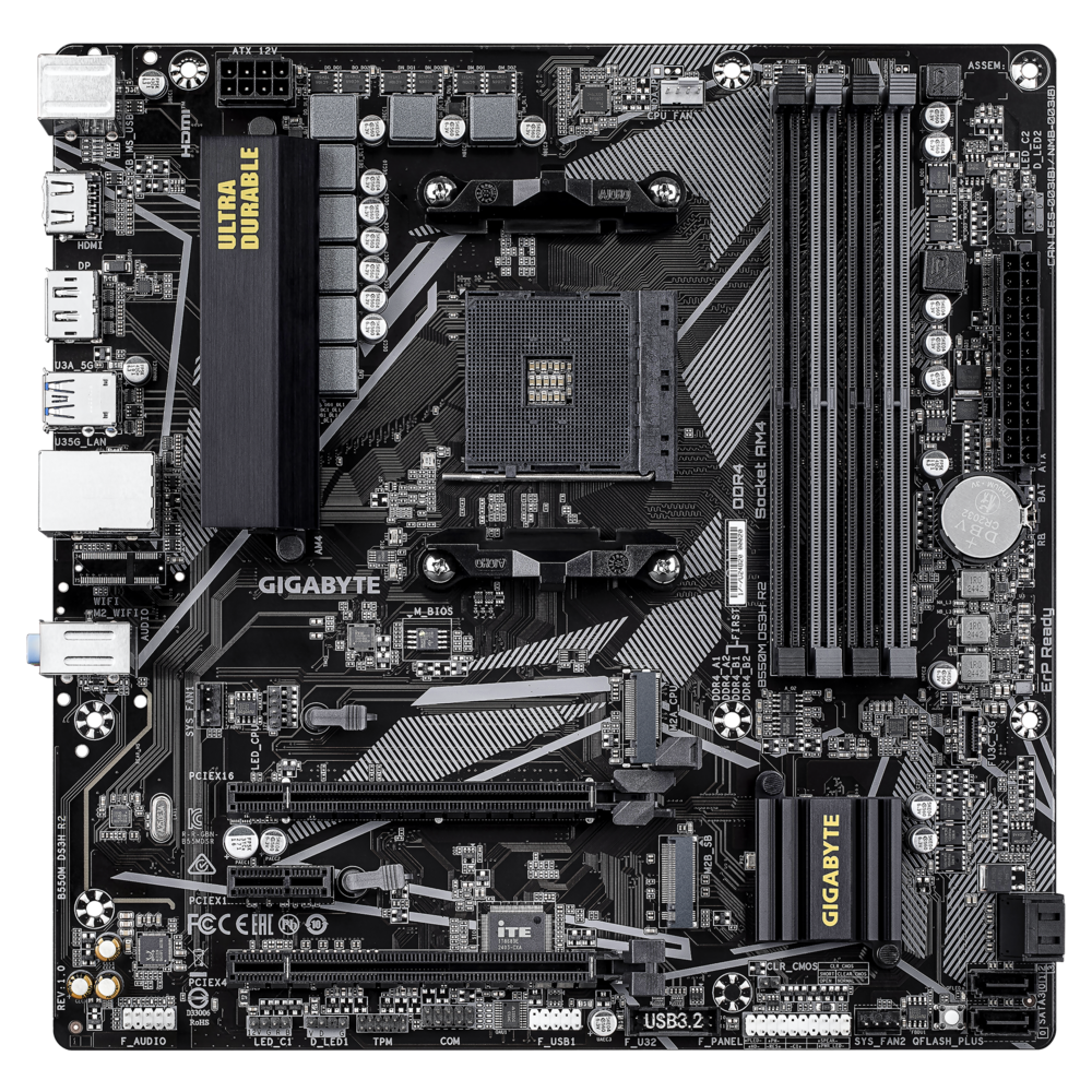 Материнская плата Gigabyte B550M DS3H R2