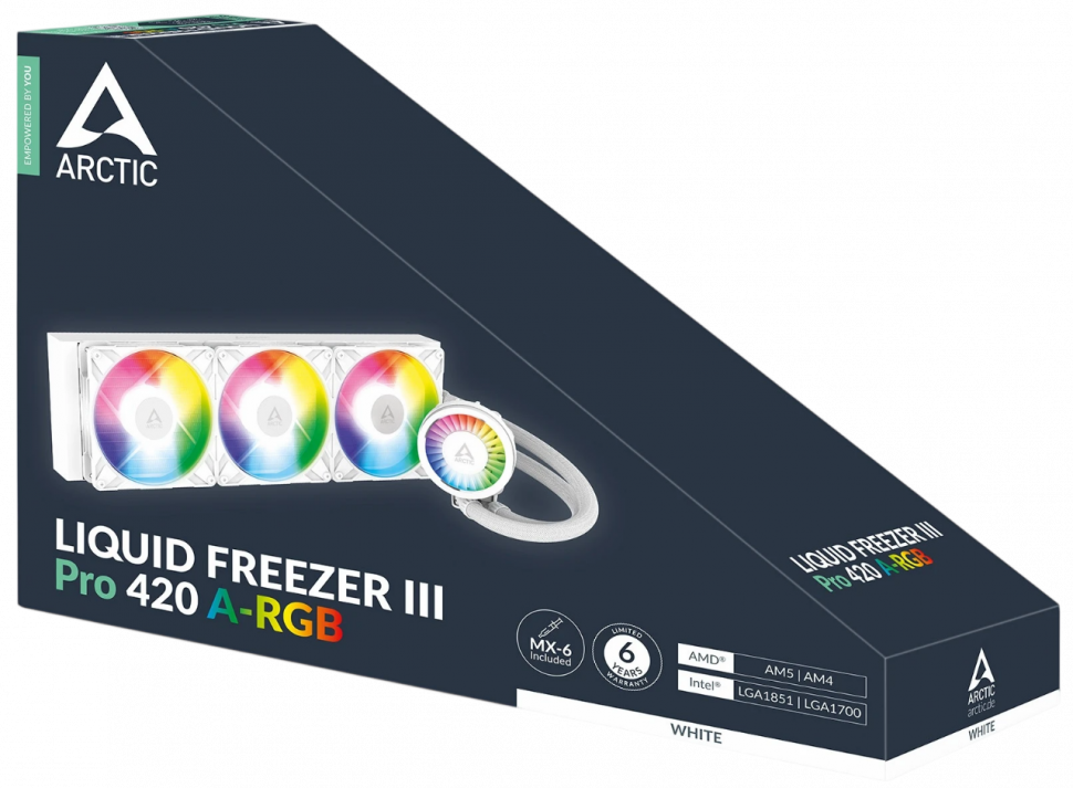 Система жидкостного охлаждения для процессора Arctic Cooling Liquid Freezer III Pro 420 ARGB White (ACFRE00189A)