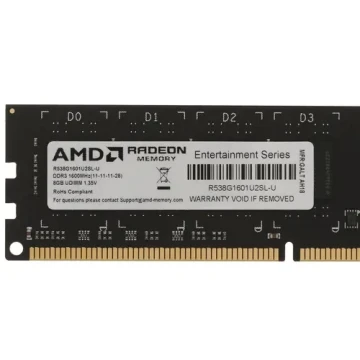 Оперативная память 8 Gb 1600 MHz AMD R5 ENTERTAINMENT SERIES Black (R538G1601U2SL-U)
