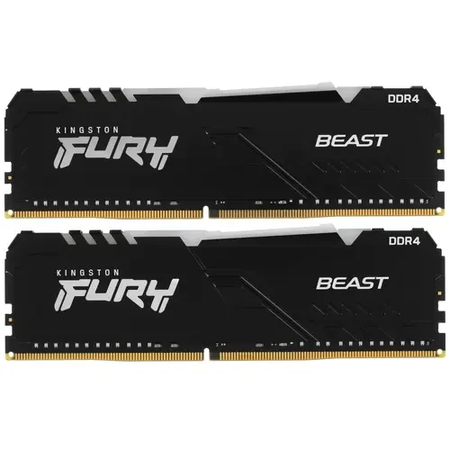 Оперативная память 64 Gb 3200 MHz Kingston FURY Beast Black RGB (KF432C16BBAK2/64)