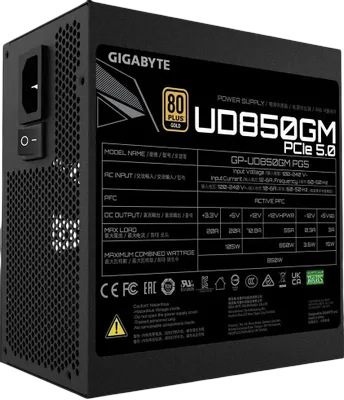 Блок питания Gigabyte 850W (GP-UD850GM V2) (28200-U85GP-2EUR PG5) 16 Pin (PCIe 5.0 Connector Cable Details)