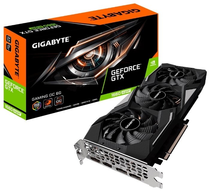 Видеокарта GIGABYTE (GV-N166SGAMING OC-6GD) GeForce GTX 1660 SUPER 1860MHz PCI-E 3.0 6144MB 14000MHz 192 bit HDMI HDCP GAMING OC