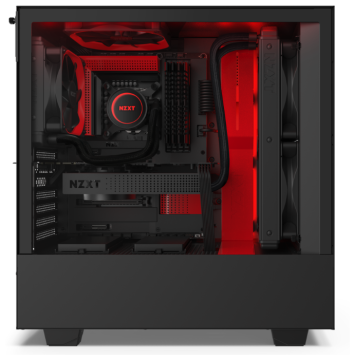 Компьютерный корпус NZXT H510i Black/Red CA-H510i-BR