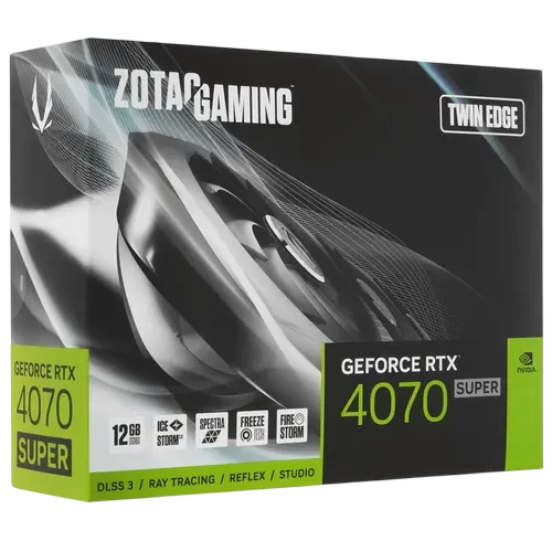 Видеокарта ZOTAC (ZT-D40720E-10M) GeForce RTX 4070 SUPER 12GB Twin Edge