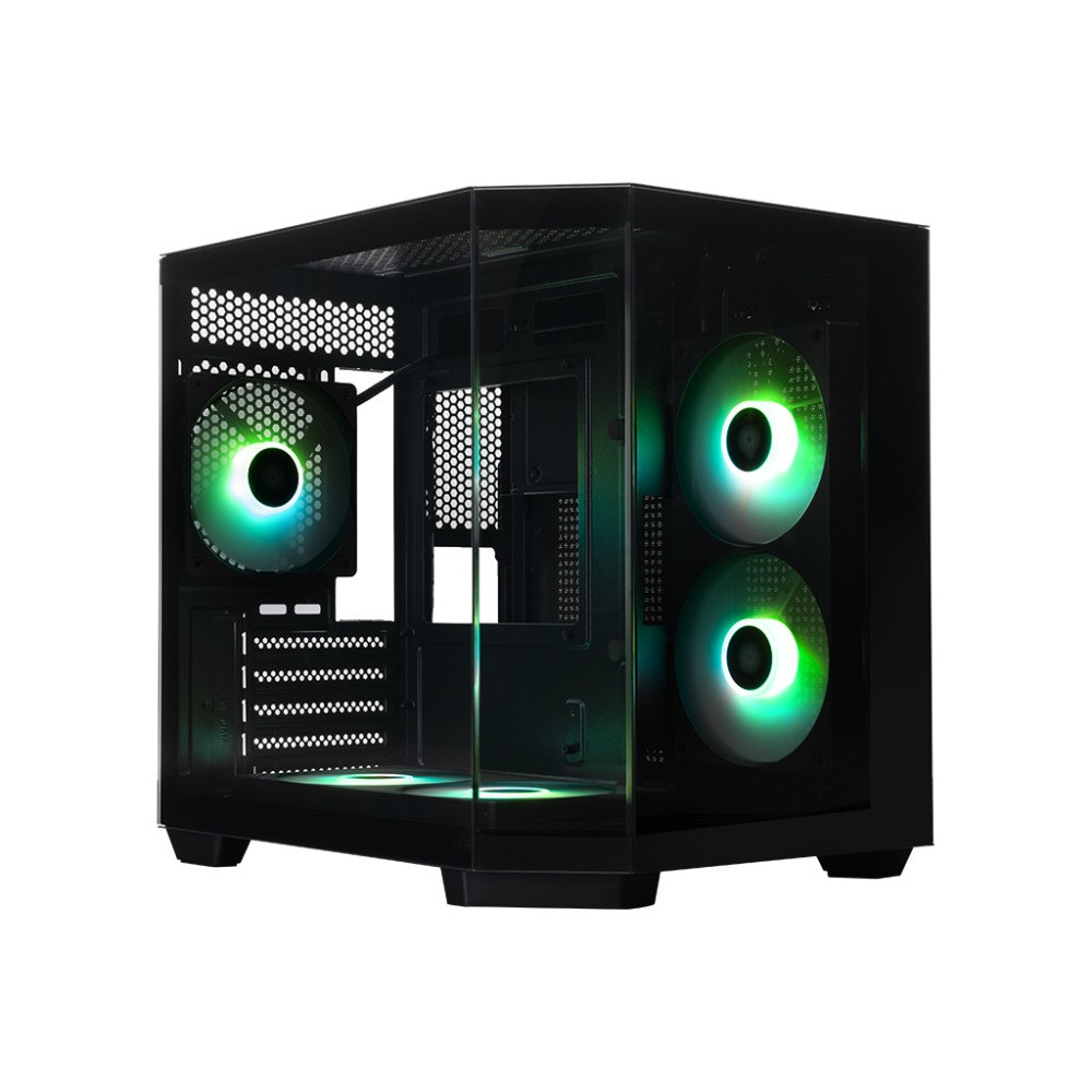 Компьютерный корпус XASTRA QT400M 5ARGB-FC-C6-AC ARGB Black (QT400M-2FA24A-1FC12A-C6-A)