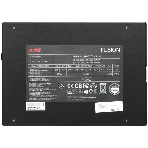 Блок питания ADATA XPG 1600W FUSION 1600 TITANIUM (FUSION1600T-BKCEU) (PCIe 5.0 Connector Cable Details)