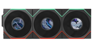 Комплект вентиляторов для корпуса Lian Li UNI FAN TL LCD FLEX 120 Reverse Blade 12RTLLCD1F3B ARGB Black (G9F.12RTLLCD1F3B.R0)